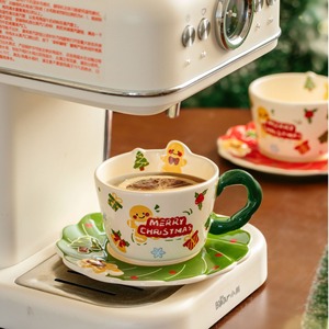 220ml Christmas Ceramic <b>Mug</b> and Saucer Set Novelty Cute Design - Product Image 2