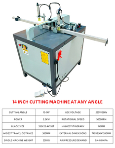Máquinas de Corte en Ángulo de 45 y 90 Grados con Alimentación Automática para Productos Metálicos y de Madera, Materiales de PVC, Fabricación de Puertas y Ventanas - Product Image 2