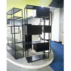 Luxury outlook Home Living Room Furniture Organize Shelves Storage multi tier Metal Storage Rack Shelf cabinet