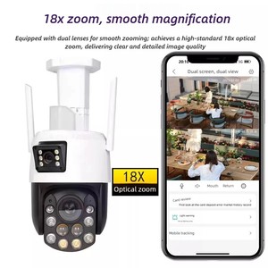 Icsee ngoài trời <span class=keywords><strong>ip</strong></span> <span class=keywords><strong>Camera</strong></span> 18x Zoom 4mm siêu rộng góc HD ống kính kép tầm nhìn ban đêm IP66 chống thấm nước chống trộm Mạng báo động - Product Image 4