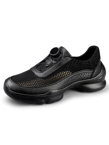 Zapatos para caminar con malla hueca, zapatillas con hebilla giratoria automática, parte superior ventilada, suela antideslizante para caminatas al aire libre en temporada cálida - Product Image 5