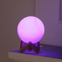 Nouveau 3D Imprimé 16 Couleurs Lava Lampe Moonlight Moon lampe Moon Night Light