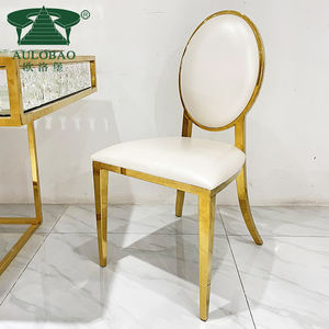 Hotel <b>Gold</b> Round Back Wedding <b>Chair</b> Stainless Steel Stackable Dining Party Event Banquet <b>Chair</b> - Product Image 6