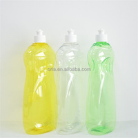 Vente en gros de bouteilles de savon liquide PET uniques de 250 ml, 500 ml, 750 ml, bouteilles transparentes pour lave-vaisselle, distributeur de savon liquide en plastique