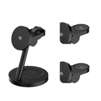Support de Charge Magnétique en Gros pour Téléphone Portable, Station de Charge Rapide Type C 15W, Support de Chargeur Personnalisé 3-en-1 avec Logo pour iPhone 15