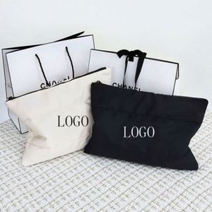 2024 Winter Custom Logo Down Cotton Nylon Soft Light Weight Puffer Puffy Fluffy Quilted Makeup Cosmetic <b>Bag</b> Travel Make up Pouch - Product Image 6