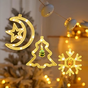 Guirlande lumineuse LED étoile de Noël, lustre de plafond, décoration commerciale de festival, à suspendre sur fenêtre par ventouse - Product Image 4