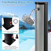 Douche solaire en PVC 18 L 35 L, 2 sections, pour piscine de jardin, avec robinet de douche à 360 degrés, emballage pour envoi postal, aucune électricité requise