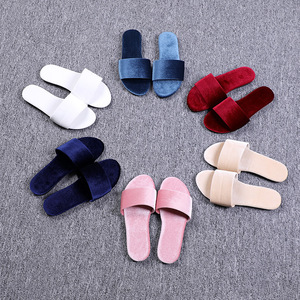 Chaussons de mariage en velours pour mariée et demoiselles d'honneur, rouge, rose, bleu, blanc, beige, pour cadeau de mariage - Product Image 3