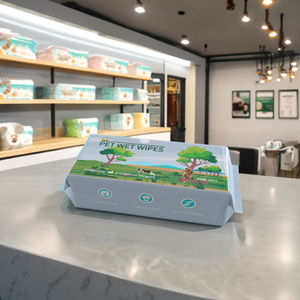 Vente en gros 100% lingettes nettoyantes jetables organiques pour chien et chat nettoyage et toilettage <span class=keywords><strong>lingette</strong></span> humide pour animaux de compagnie - Product Image 1