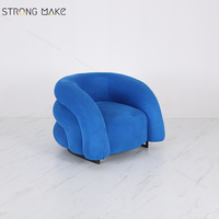 Vente chaude Moderne Fauteuil Rembourré Fauteuil De Salon De Luxe Relaxant Canapé Simple Accent Fauteuils Pour Le Salon