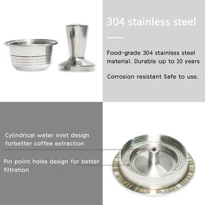 Juego de 3 <span class=keywords><strong>Cápsulas</strong></span> de <span class=keywords><strong>Café</strong></span> Vacías de Acero Inoxidable para Vertuoline, Filtro de <span class=keywords><strong>Café</strong></span> Recargable de 230 ml, Filtros de <span class=keywords><strong>Café</strong></span> Reutilizables - Product Image 2