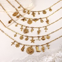 Collier personnalisé en acier inoxydable avec pendentif en coquille d'animal de l'océan tortue conque étoile de mer queue de poisson pour la fabrication de bijoux