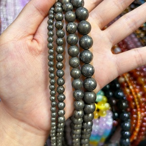 Wholesale Natural AA Pyrite <span class=keywords><strong>Loose</strong></span> Gemstone Stone Beads für Jewelry Making Bracelets Necklaces Earrings 15.5 "in Strand