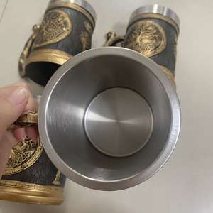 Jarra vikinga 3D personalizada Alemania Árbol de la vida taza de cerveza taza de bebida de café creativa con asa - Product Image 2