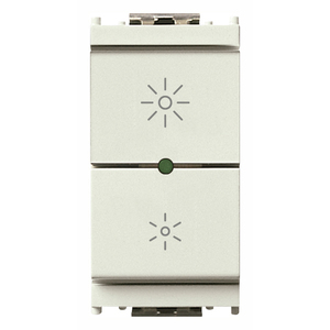 Interrupteur mural universel blanc Master 230V avec variateur de lumière, hauteur 5,3 cm - Product Image 1