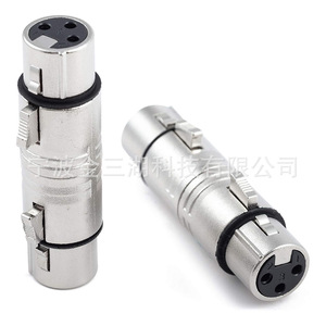 Xlr Female To Female Adapter <b>3</b> <b>Pin</b> Zinc Alloy Connector For Microphone Audio Equipment - Product Image 2