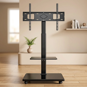 Soportes de <span class=keywords><strong>TV</strong></span> Populares en Europa y Estados Unidos, Altura Ajustable de 1080-1280 mm, <span class=keywords><strong>Soporte</strong></span> de <span class=keywords><strong>TV</strong></span> Móvil con Ruedas para Uso General - Product Image 1
