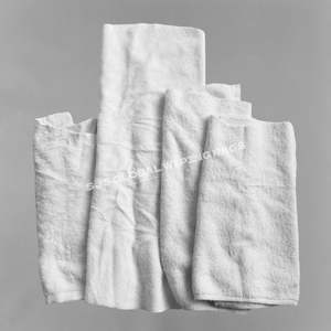 Chiffons blancs en coton recyclé - 100% coton, super absorbants, coupés, pour le nettoyage industriel - Product Image 1