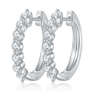 ต่างหูเพชรโมอิสซาไนต์สังเคราะห์ Ruizuan Jewelry สำหรับผู้หญิง - Product Image 1