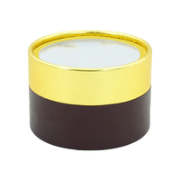 Boîte de papier ronde kraft transparente à fenêtre de taille personnalisée emballage de cylindre en tube de carton transparent à fenêtre en PVC