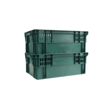 Keranjang Buah Sayuran, Keranjang Penyimpanan untuk Peternakan, Peti Plastik Persegi Panjang, Wadah Jaring, Keranjang Susun, Produsen