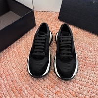 Sneakers de luxe de marque de créateur, dessus en cuir véritable, tissu en coton TPU, noir et blanc, style slip-on, décontractées, sportives, tendance, vente en gros