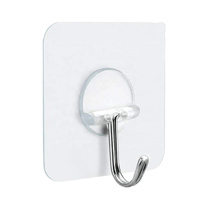 Trong Suốt Nhiệm Vụ Nặng Nề Thép Không Gỉ Tường Đơn Móc Tự Dính Khăn Không Thấm Nước Móc Cho Phòng Tắm Nhà Bếp Làm Công Cụ - Product Image 4