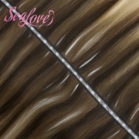 Extensions de cheveux russes invisibles XO Butterfly Weft sans couture, double bande, cheveux humains Remy avec cuticules intactes, pour usage en salon