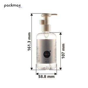 Bouteille pompe ronde givrée en PET de 250 ml pour lotion corporelle - Contenant de haute qualité pour gel douche et hydratant pour enfants - Product Image 3