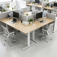 Bureau debout électrique à double moteur, bureau réglable en hauteur pour poste de travail à domicile