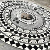 Mosaïque de carrelage en pierre pour sol, design moderne en marbre de haute qualité, avec incrustation en laiton et découpe au jet d'eau, prix bas