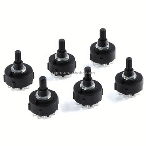 RS26 1 2 3 4 Pole Position 12/6/4/3 PCB Plug-in Board Adjustable <b>Switch</b> Handle Length 15MM/20MM Rotary <b>Switch</b> Band Selector - Product Image 1