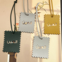 Pendentif de voyage en cuir PU avec motif de culture, porte-bonheur, breloque de sac avec motif de document arabe, pour femmes, idéal comme cadeau
