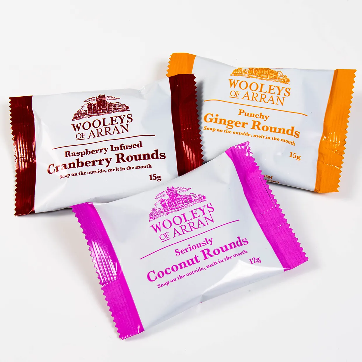 Wholesale food Wooleys 2 pack mixed box sold in 20 x 2 pack cranberry ginger coconut UK baked goods oat biscuits snacks