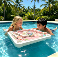 Plateau de jeu de Mahjong flottant en mousse EVA imperméable pour piscine, spa et lac – Idéal pour les fêtes aquatiques