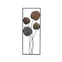 Vente en gros d'art mural intérieur moderne en métal sculpté de feuilles de fleurs décoration murale ou jardin de la maison