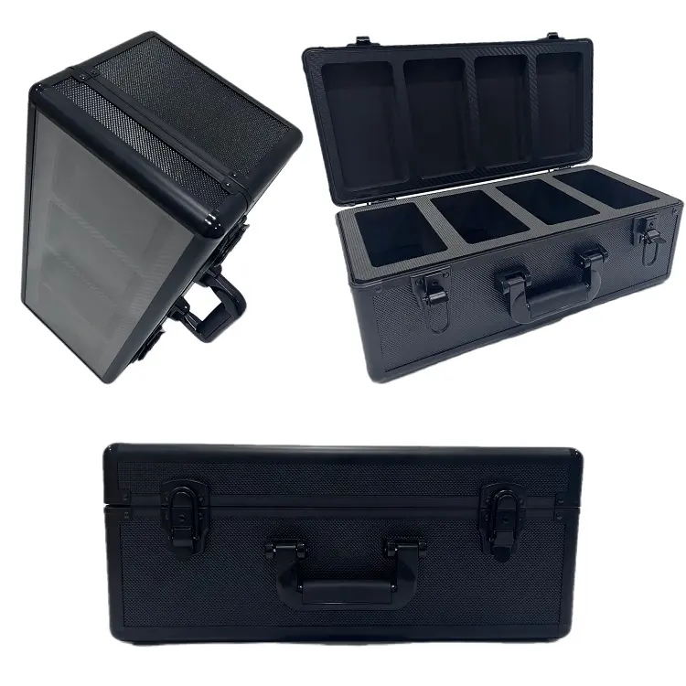 Custom Premium Sports Psa Card Display Cases Protector Black Trading Card Storage Box For Graded Card Case