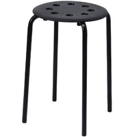 Tabouret empilable rond en métal industriel Singer avec assise en plastique pour événements et repas – Vente en gros
