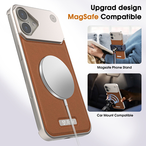 Nueva Funda de Teléfono de Lujo de Aluminio y Cuero PU Impermeable <span class=keywords><strong>para</strong></span> <span class=keywords><strong>iPhone</strong></span> 16 Plus con Orificios <span class=keywords><strong>para</strong></span> Perfume, Duradera y Magnética - Product Image 2
