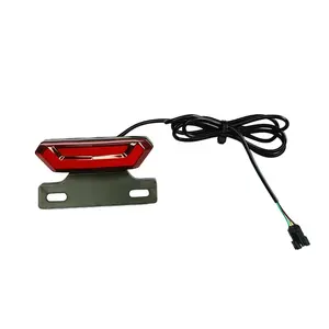 Светодиодный сигнальный фонарь для электровелосипеда, задний фонарь, предупреждение о безопасности с сигналом поворота и стоп-сигналом