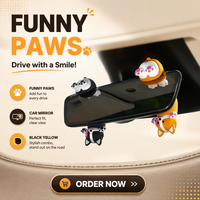 Diffuseur de parfum solide pour voiture en résine en forme de chien mignon pour rétroviseur, désodorisant d'ambiance en silicone pour l'intérieur de la voiture