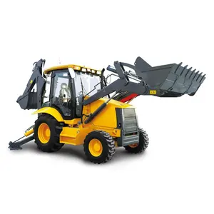 XT870 official manufacturer 1m3 2.5ton mini tractor backhoe loader with hammer and fork