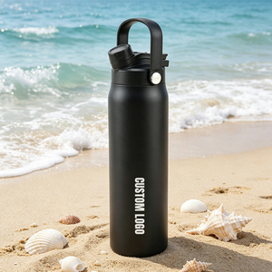 Custom Logo 32oz 1000ml spout lid stainless steel drink bottle Double Wall vacuum insulated water bottle with straw - Product Image 4