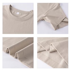 Chất Lượng Cao Người Đàn Ông Sang Trọng Tùy Chỉnh Bông Nặng Tùy Chỉnh Thả Vai Phiên Bản Lỏng Lẻo Vòng Ngắn Tay Áo T-Shirt Người Đàn Ông Của Và Phụ Nữ Của - Product Image 5