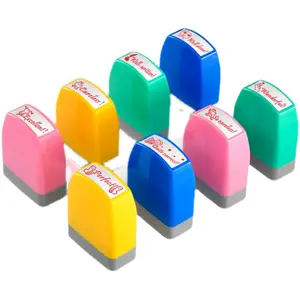 Tampon Flash usine personnalisé papeterie bureau Flash mousse tampon tampon en caoutchouc jouet pré-encré enseignant commentaire timbre