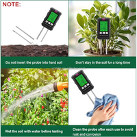 Testeur d'humidité du sol 6 en 1, mesure de la fertilité des plantes, du pH, de la température, de l'intensité lumineuse et de l'humidité, pour le jardin