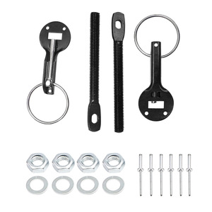 Cerradura de capó de aleación de aluminio HP07 roja para mejora de capó de motor de coche con tornillos y arandelas - Product Image 2