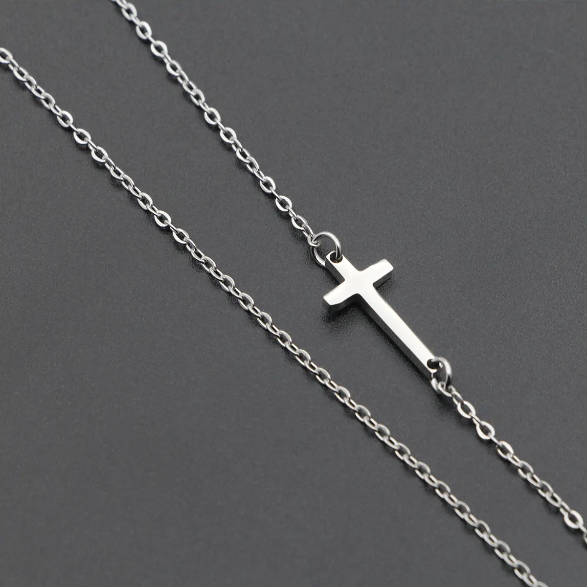 New Fashion Cross Pendant Necklace For Women Stainless Steel Faith Choker Necklace Gold Plated Religious Jewelry Gift