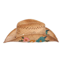 Bunga triwarna tenun tangan desain berongga langsung pabrik kualitas tinggi terbaru cocok untuk topi jerami cowgirl